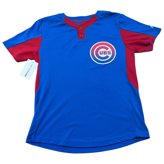 Chicago Cubs Shirt Kids Youth Medium Majestic Cool Base