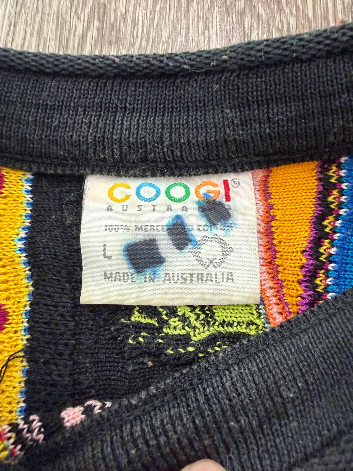 (Mens Large) 90s Coogi 3D Knit Sweater