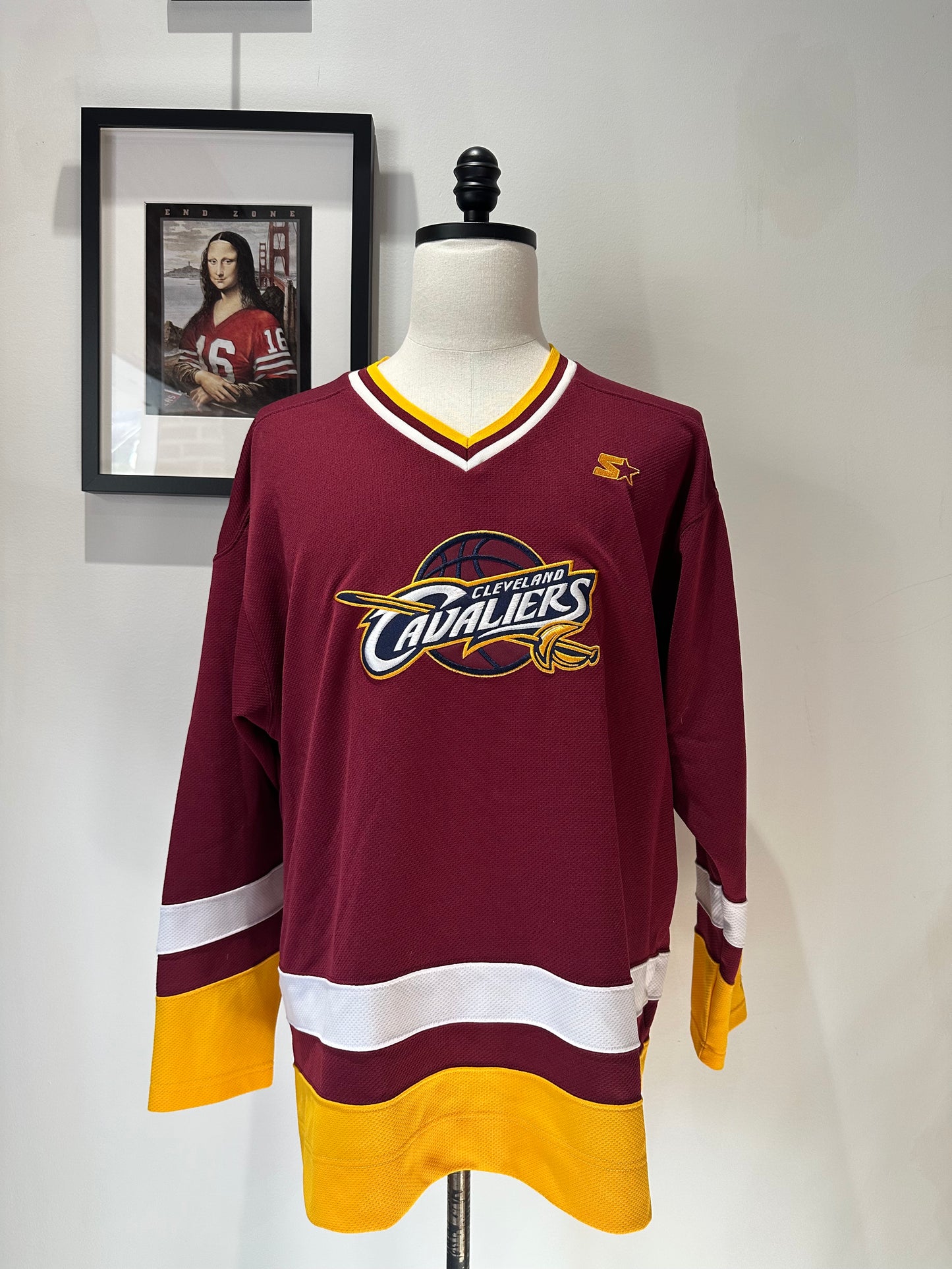 (Mens Large) Cleveland Cavaliers  STARTER Hockey Jersey