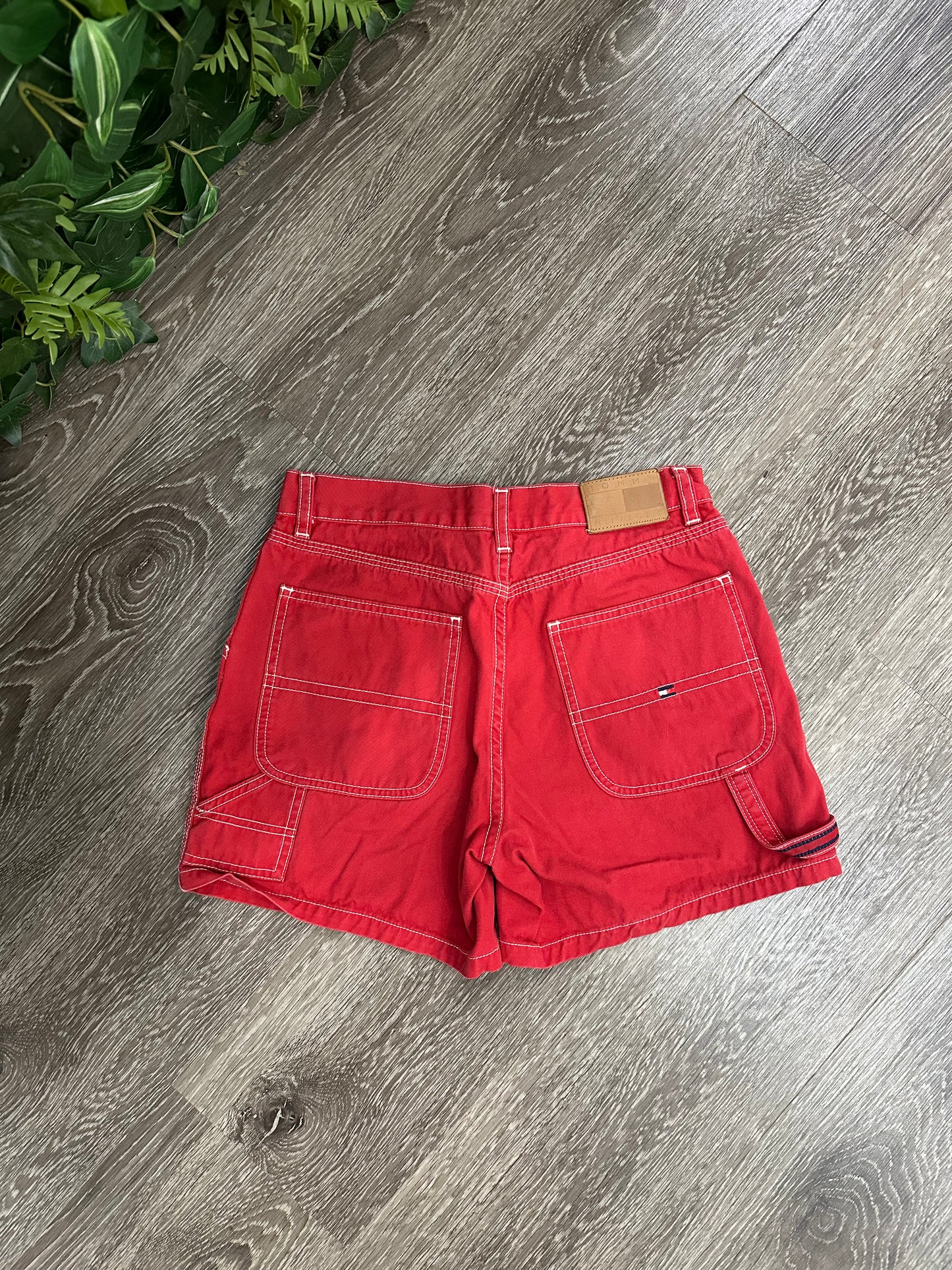 (Womans 2) Tommy Hilfiger Red Denim Shorts