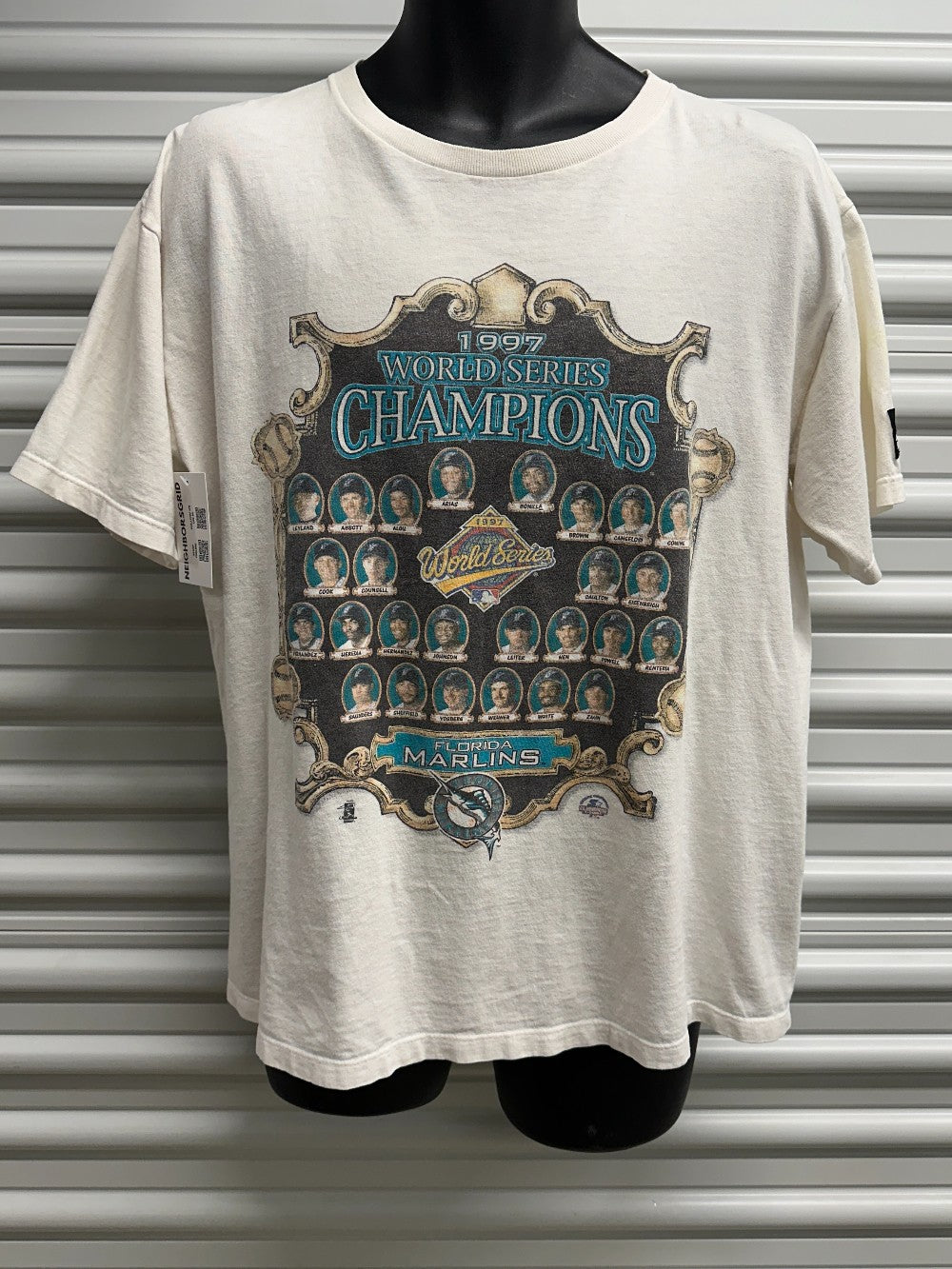 (Mens Medium) 1997 Starter Florida Marlins Shirt|2745