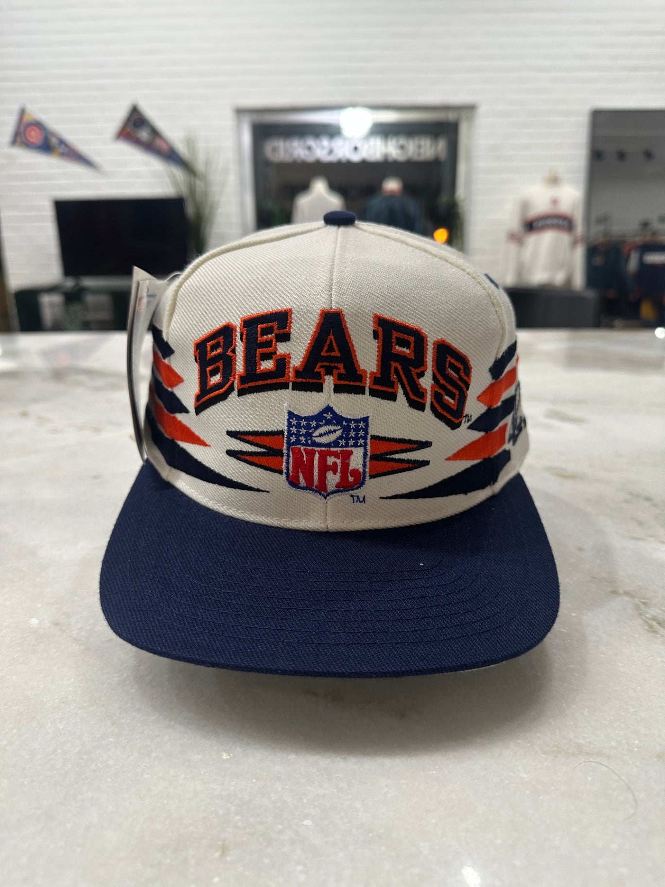 NFL Hat Cream, Navy, Orange, Red