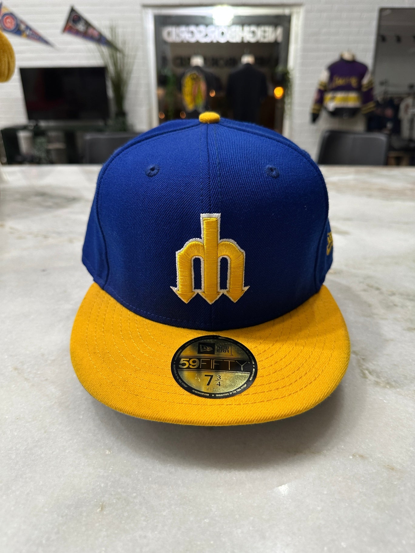 New Era Hat Blue and Yellow