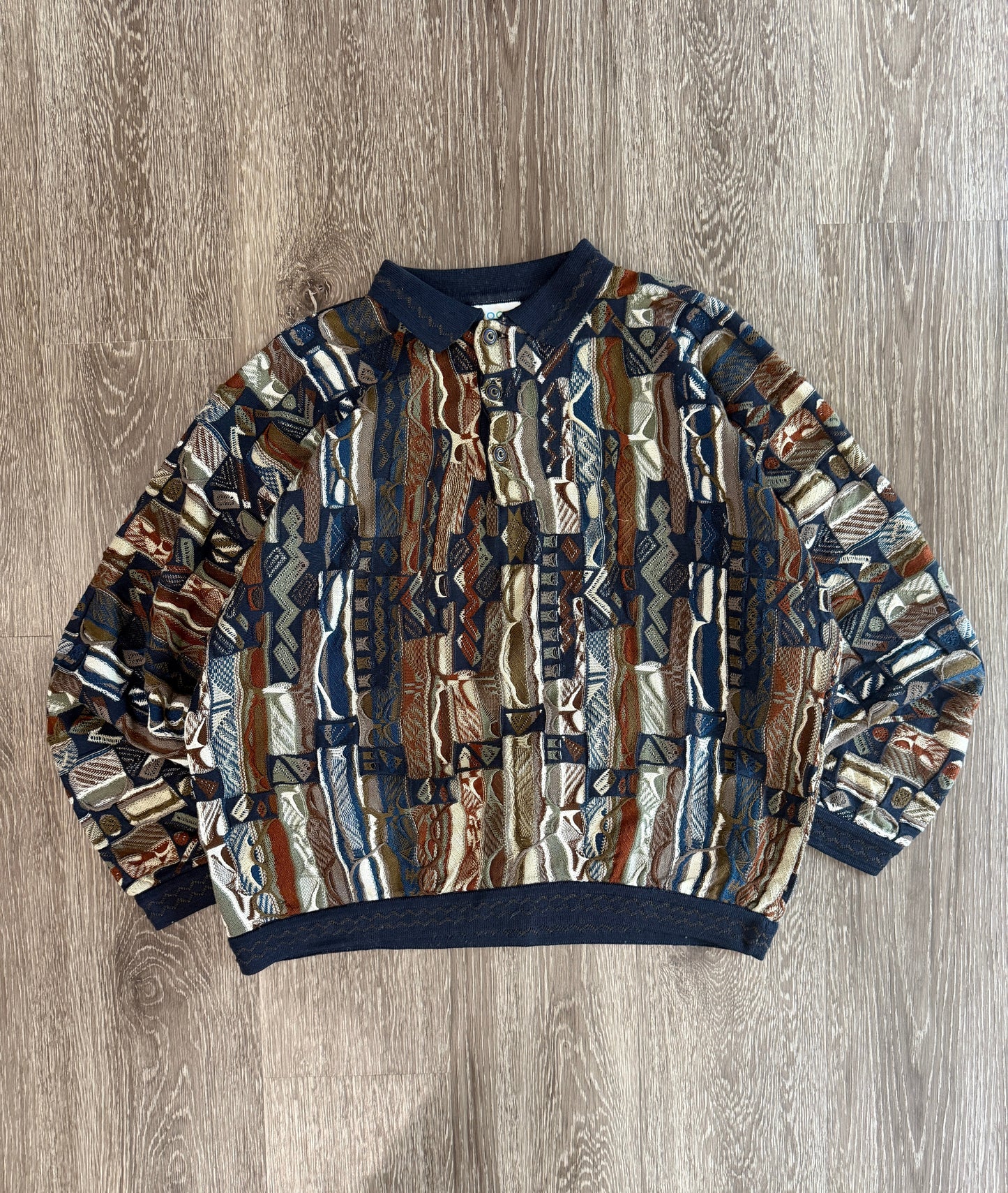 (Mens Large) 90s Coogi 3D Knit Sweater