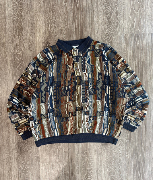 (Mens Large) 90s Coogi 3D Knit Sweater