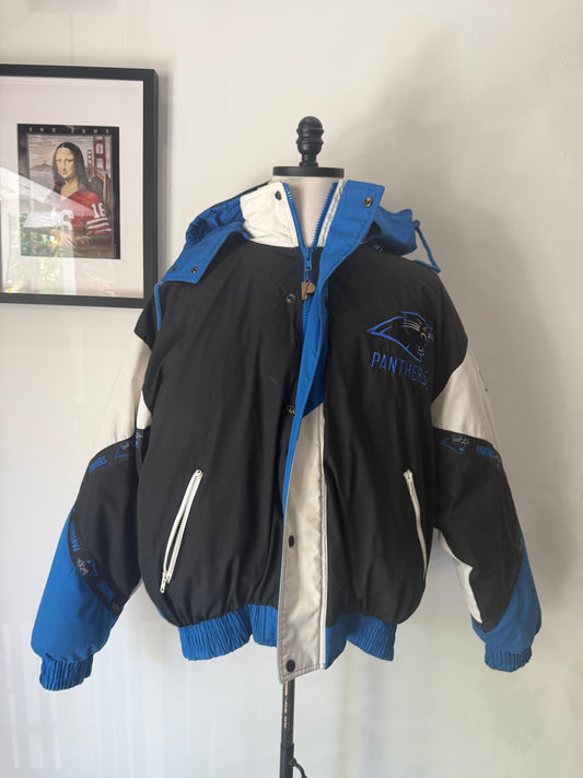 (Mens 2XL) 90s Pro Player North Carolina Panthers Jacket