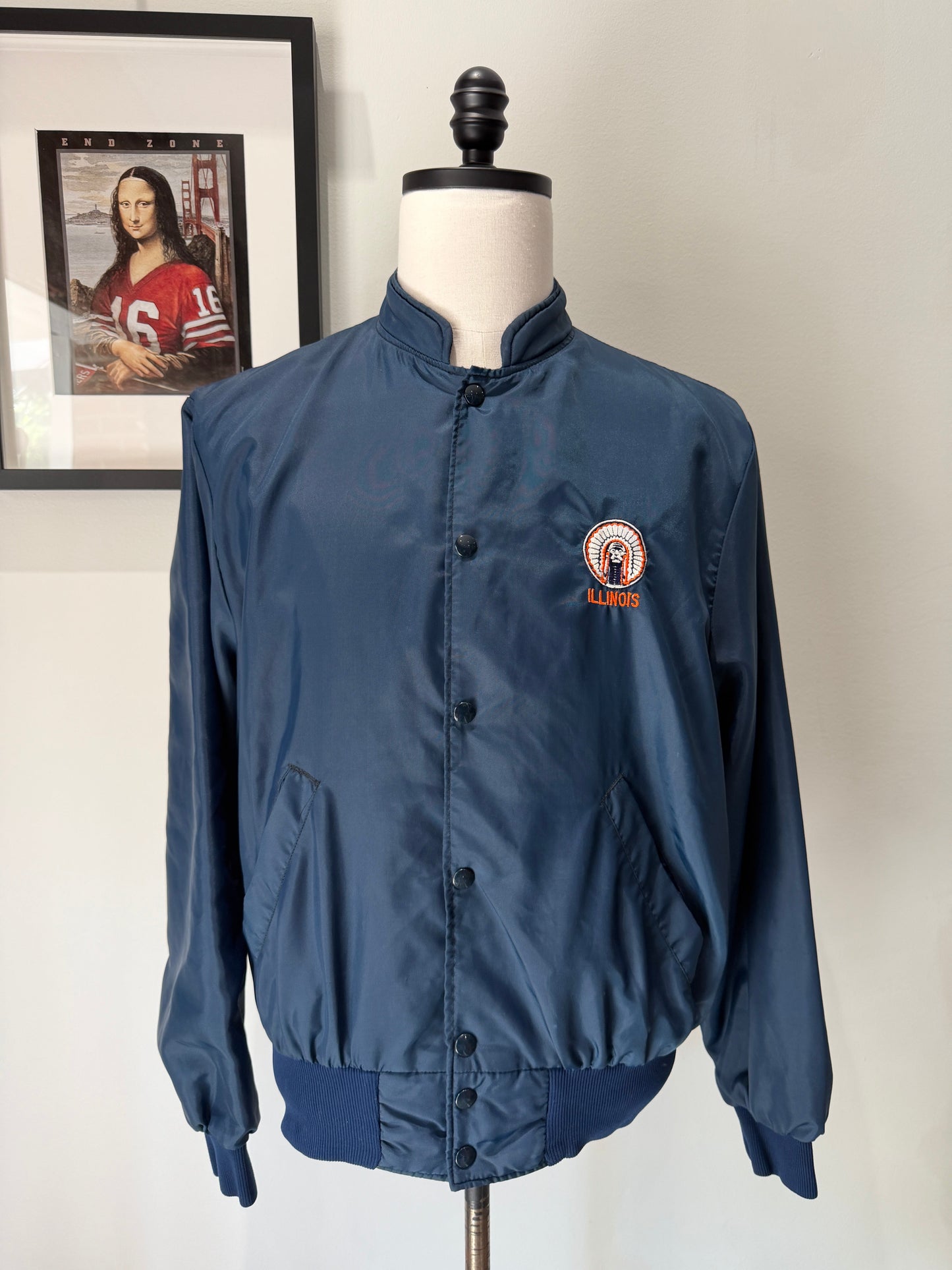 (Mens Large) Illinois Chief Satin Jacket