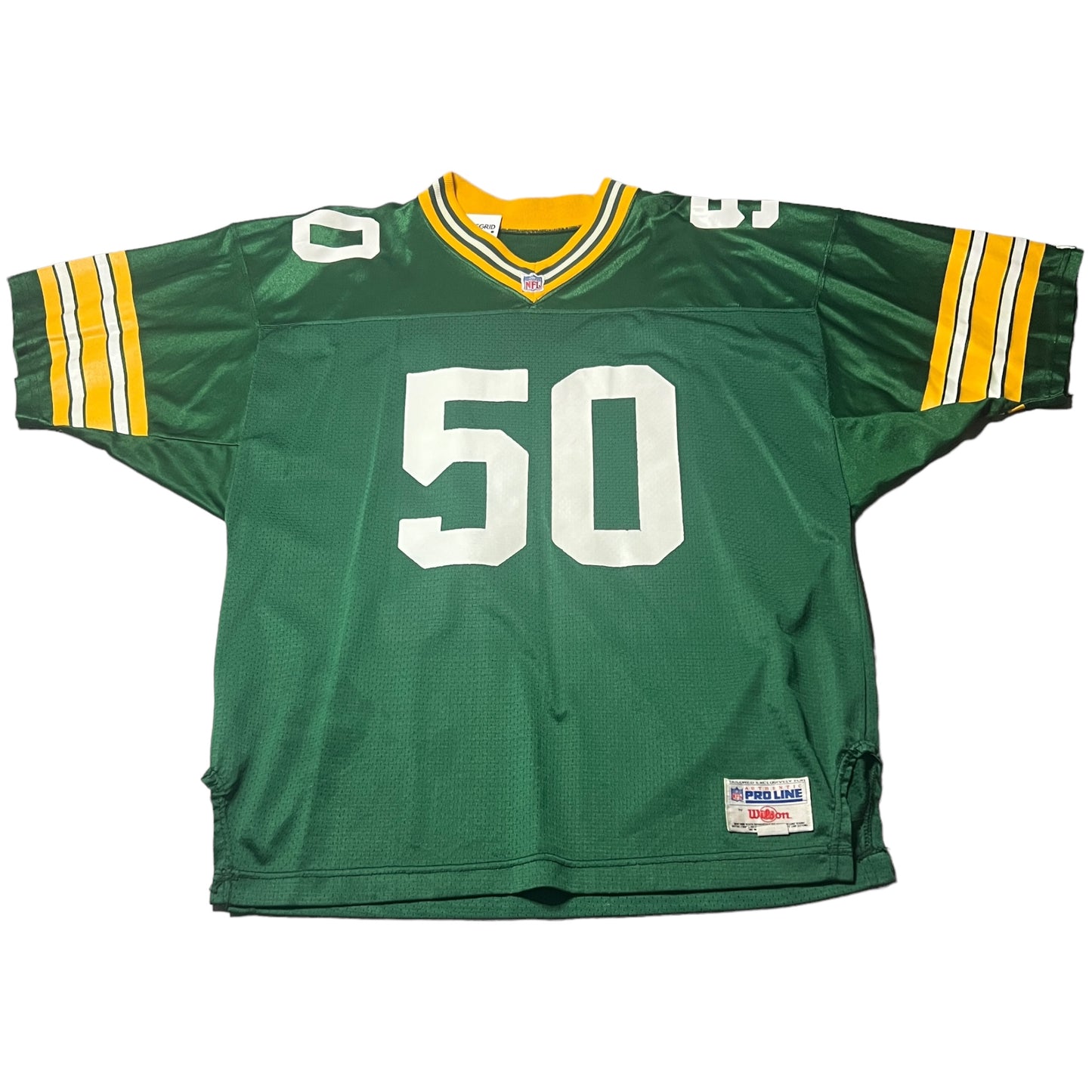 Vintage Wilson Pro Line Football Jersey Green Bay Packers Blank No Name Mens 50