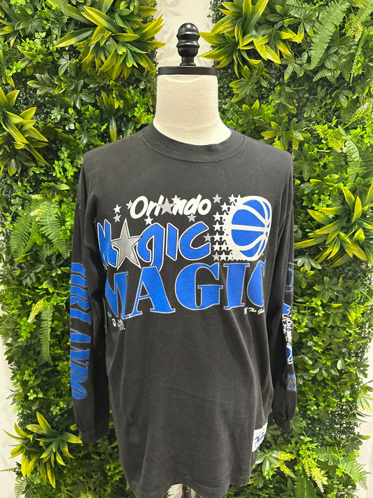 (Mens Large) 90s Orlando Magic Long-Sleeve Shirt 007