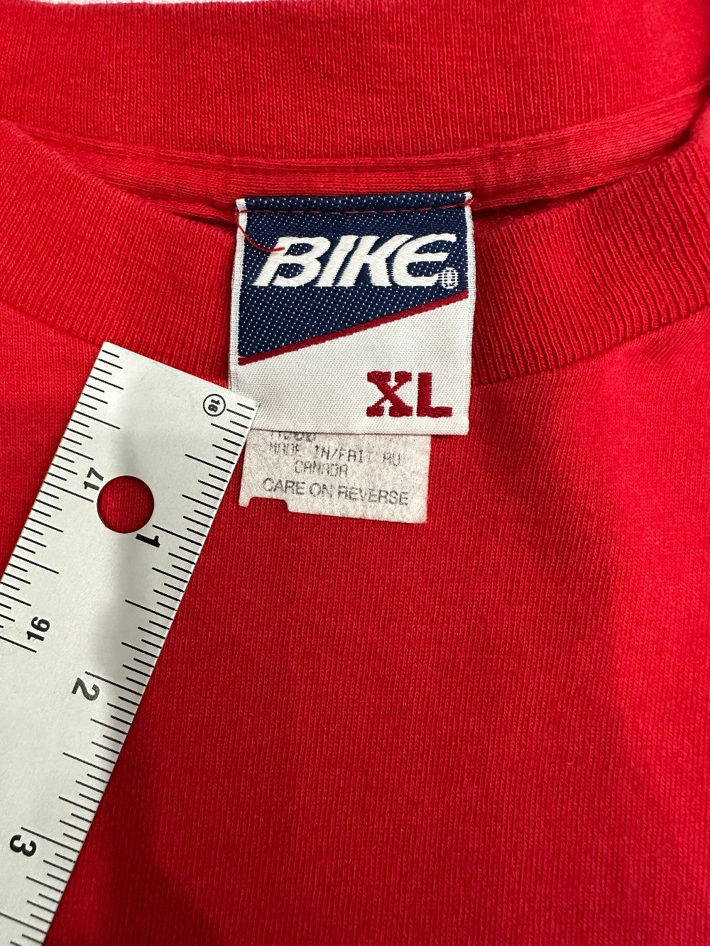 (Mens XL) Vintage 90s Bike Texas Rangers Red T-shirt|986