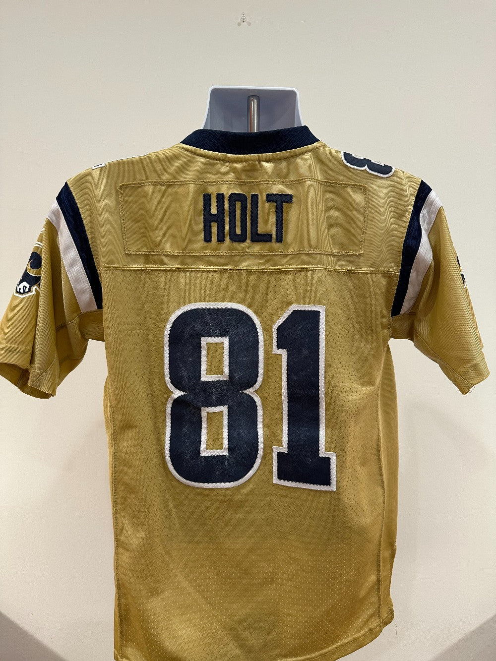 (Kids Large) 2000s Torry Holt Gold St. Louis Rams Jersey|861