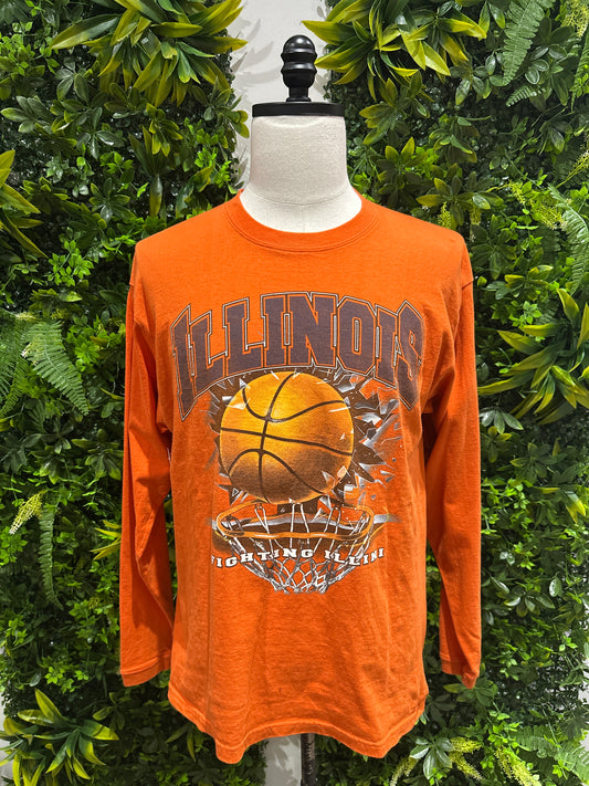 (Mens Large) 90s University of Illinois Basketball Shirt 007