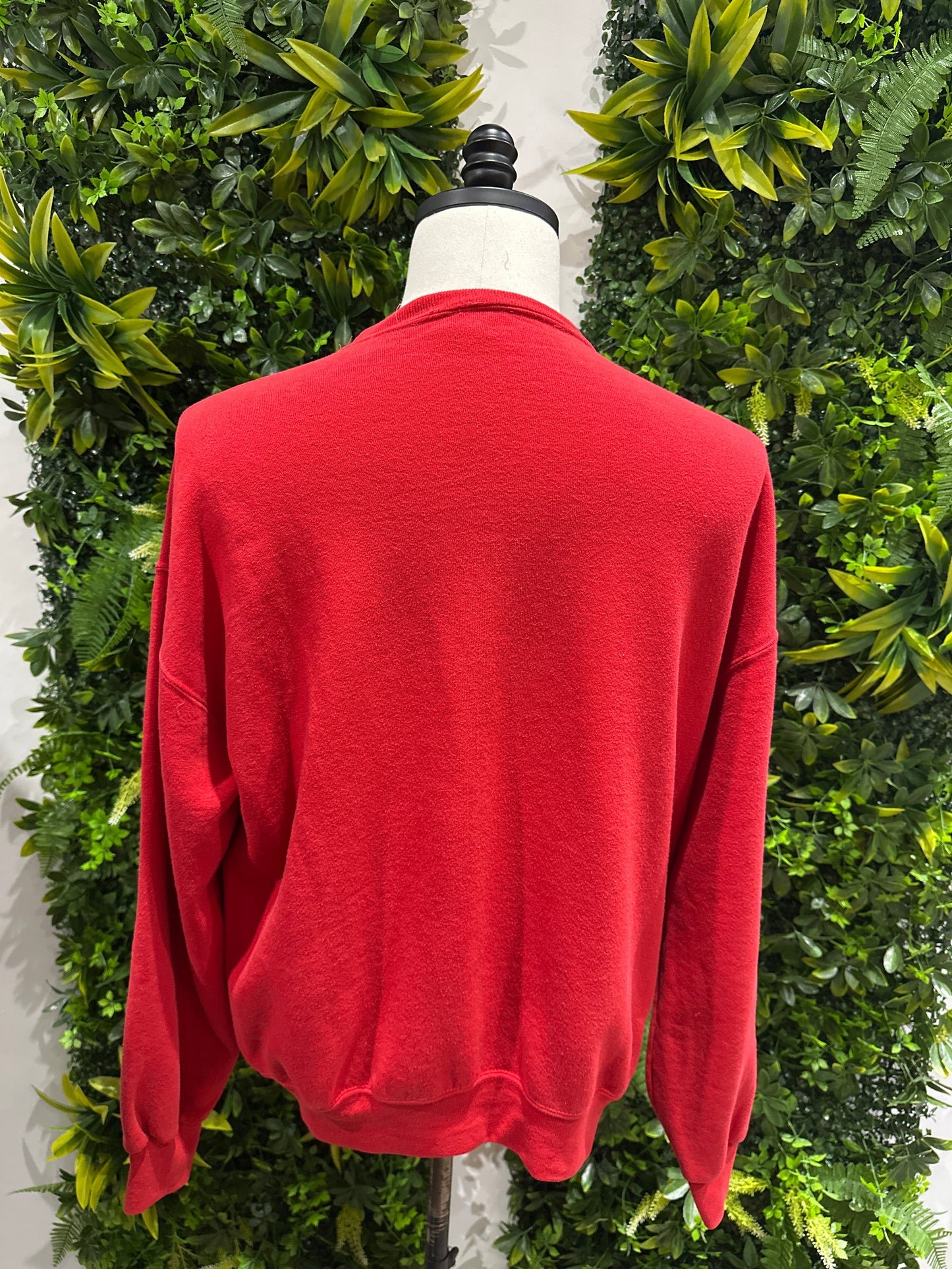 (Mens Large) 90s Chicago Blackhawks Spell-Out Sweater 007