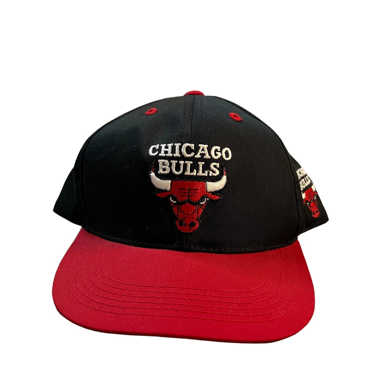 Vintage Chicago Bulls Kids Youth Snapback Hat Black Red NBA Adjustable