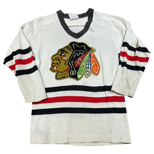 Vintage Blackhawks Shirt Jersey Kids Youth S