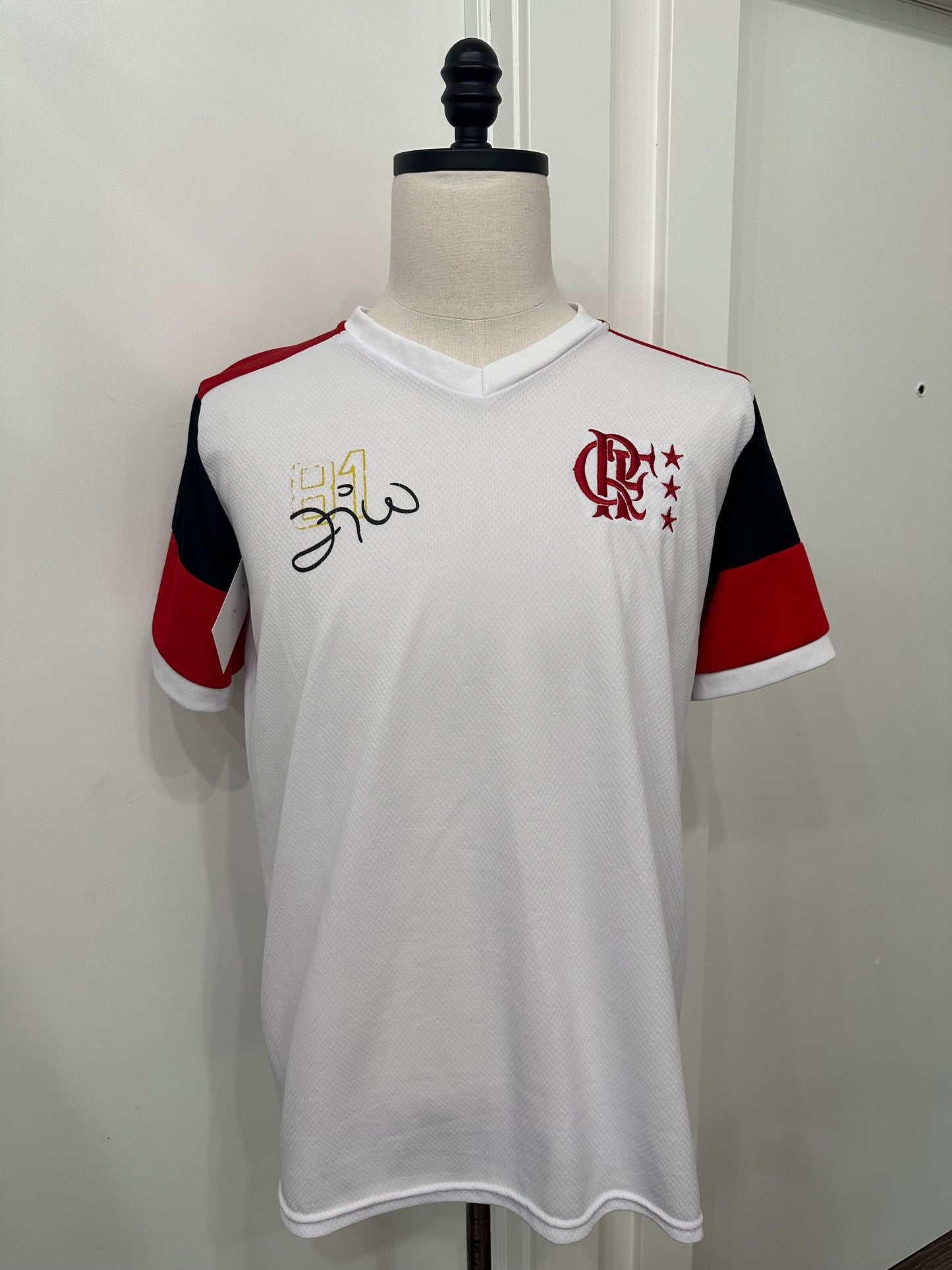 (Mens Medium) Adidas Retro CR Flamengo 'Zico' Soccer Jersey 007