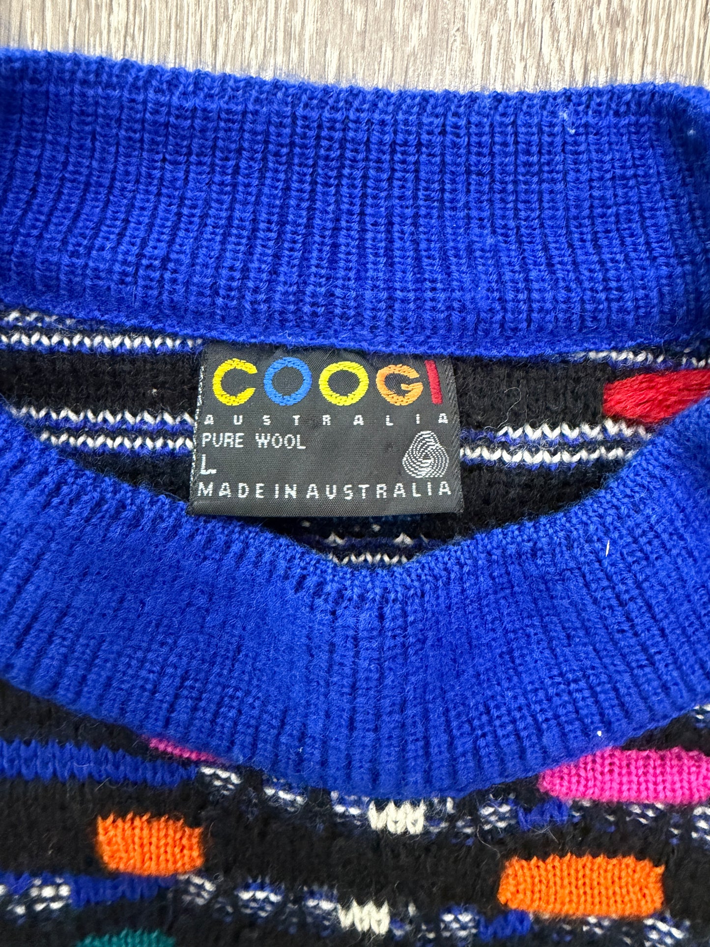 (Mens Large) 90s Coogi 3D Knit Sweater