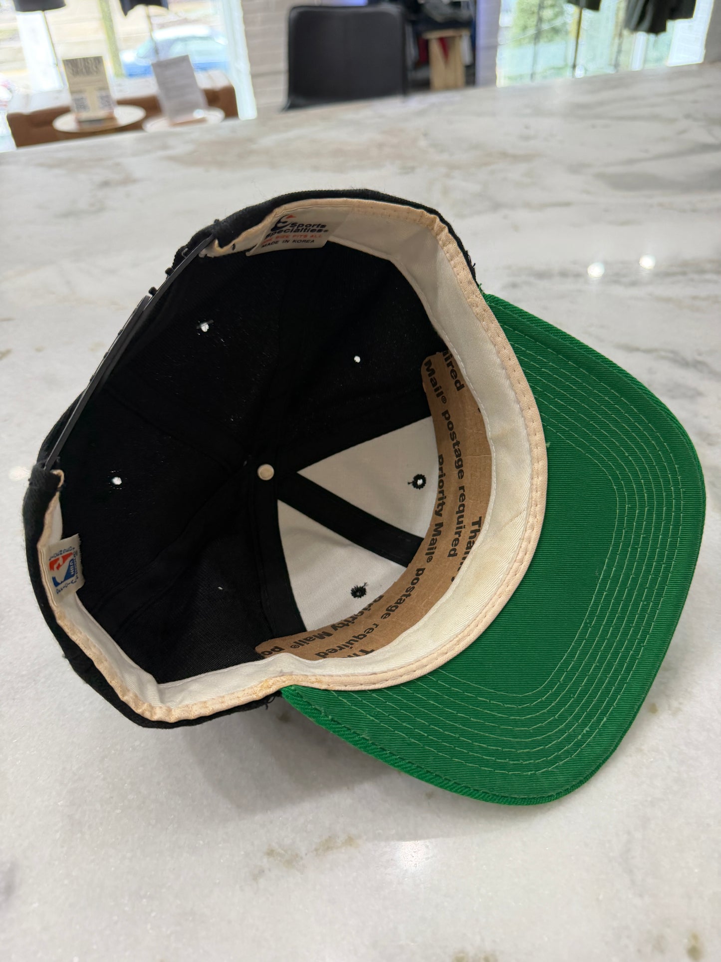 90s Boston Celtics Sports Specialties Script Hat
