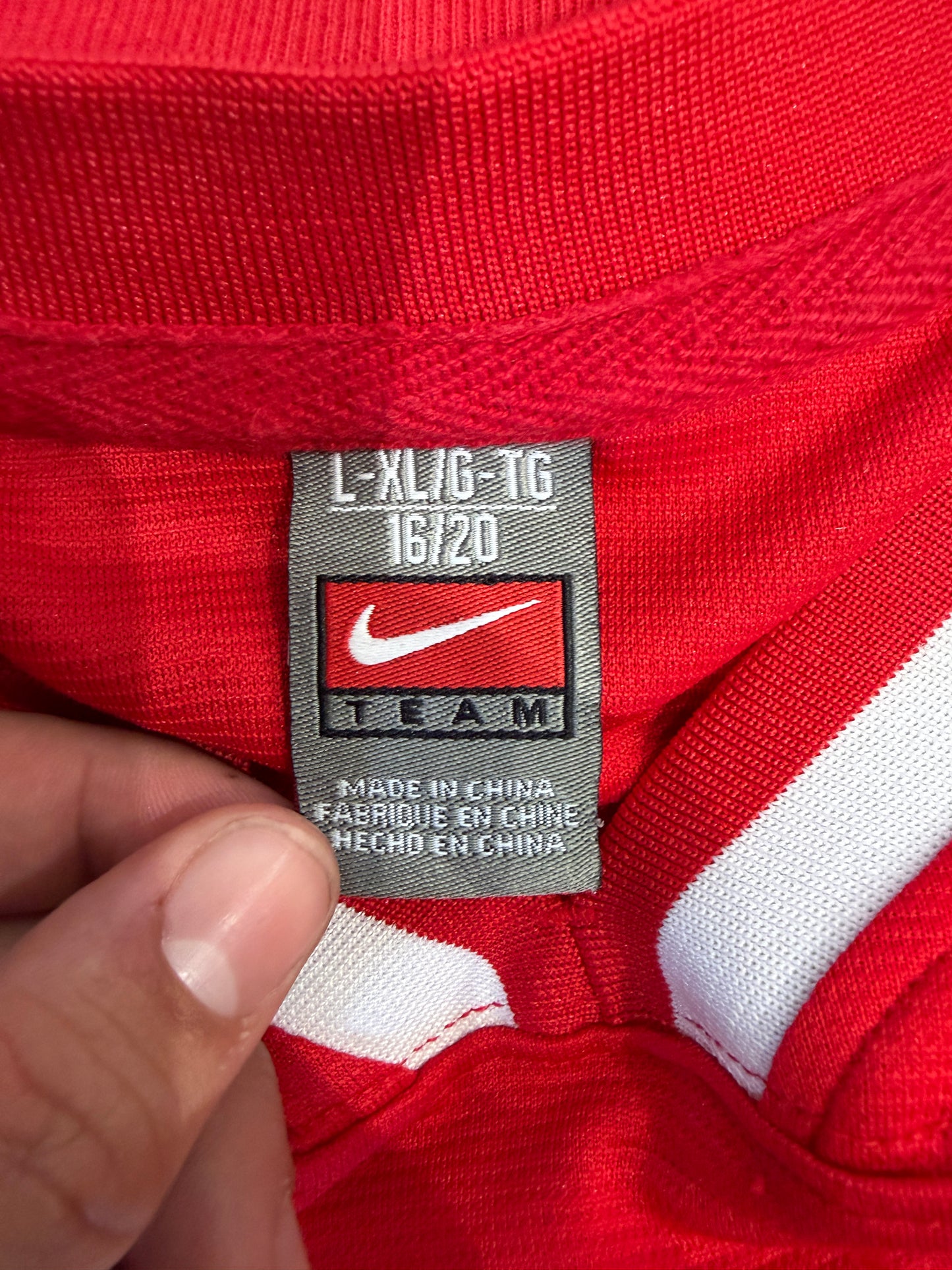 (Kids L/XL) 90s Nike Canada Hockey Jersey