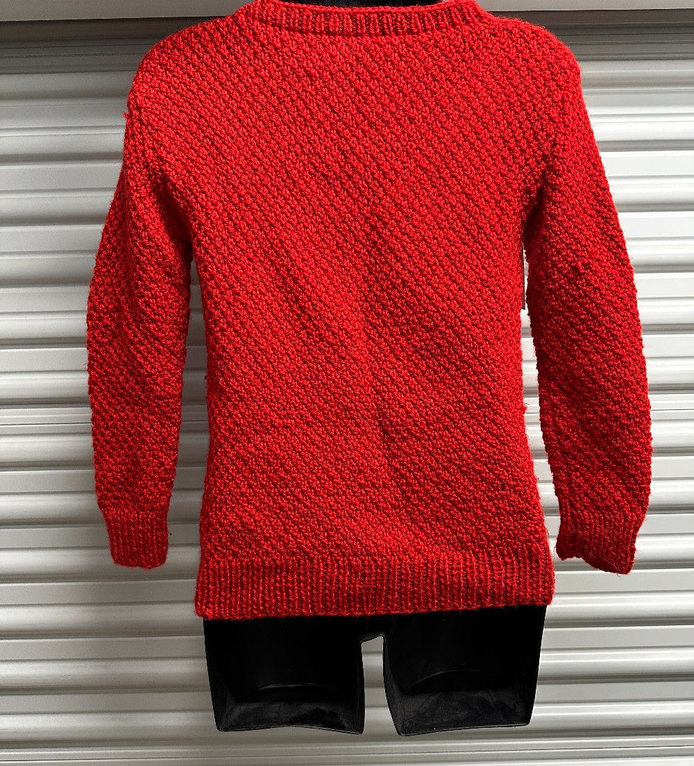 (Womens S) Vintage Red Knitted Sweater|1772