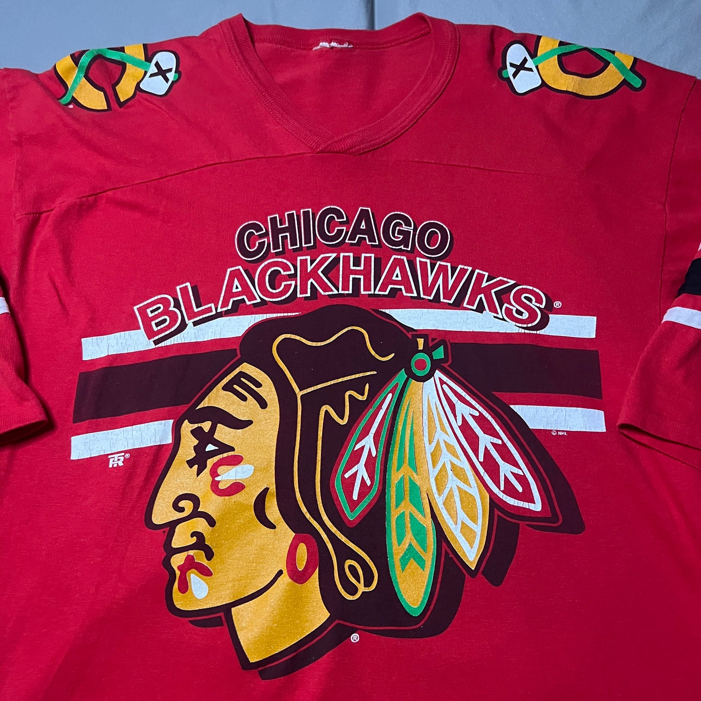 Vintage Chicago Blackhawks Jersey Shirt Womans XL 90's NHL Red