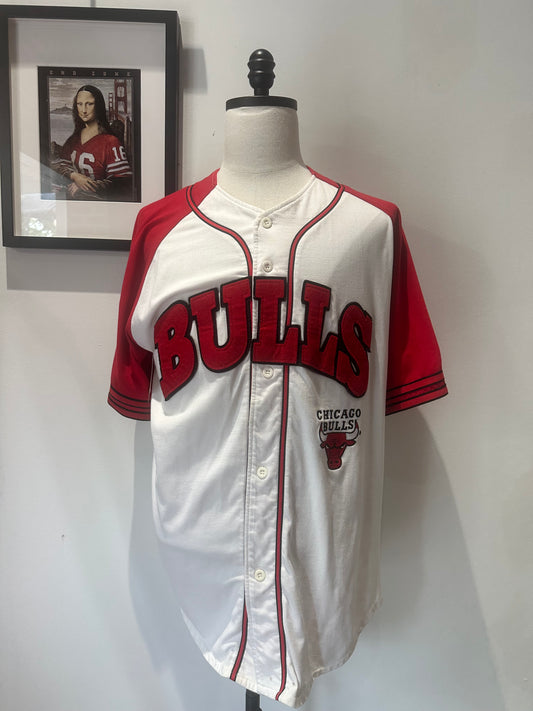 (Mens XL) 90s Chicago Bulls Starter Baseball Jersey