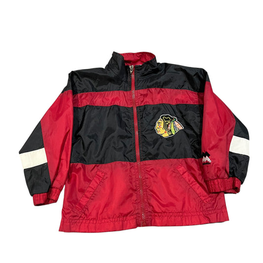 Chicago Blackhawks Kids Youth Windbreaker Jacket 3T NHL Black Red