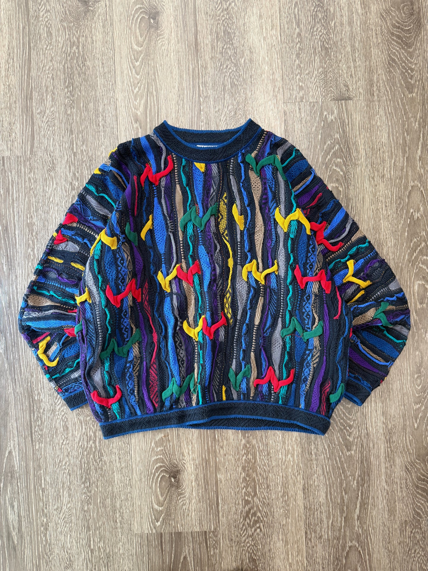 (Mens Large) 90s Coogi 3D Knit Sweater