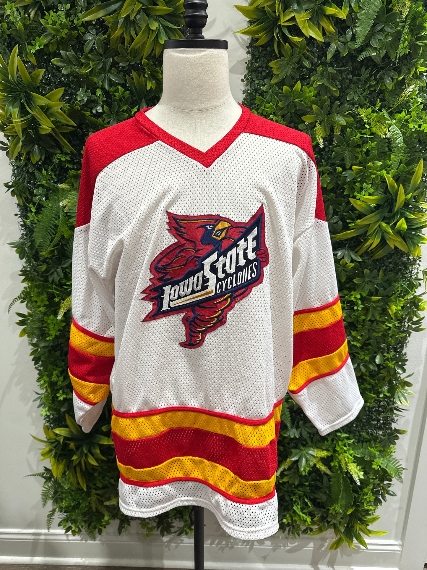 (Mens Large) 90s Iowa State Cyclones Hockey Jersey 007
