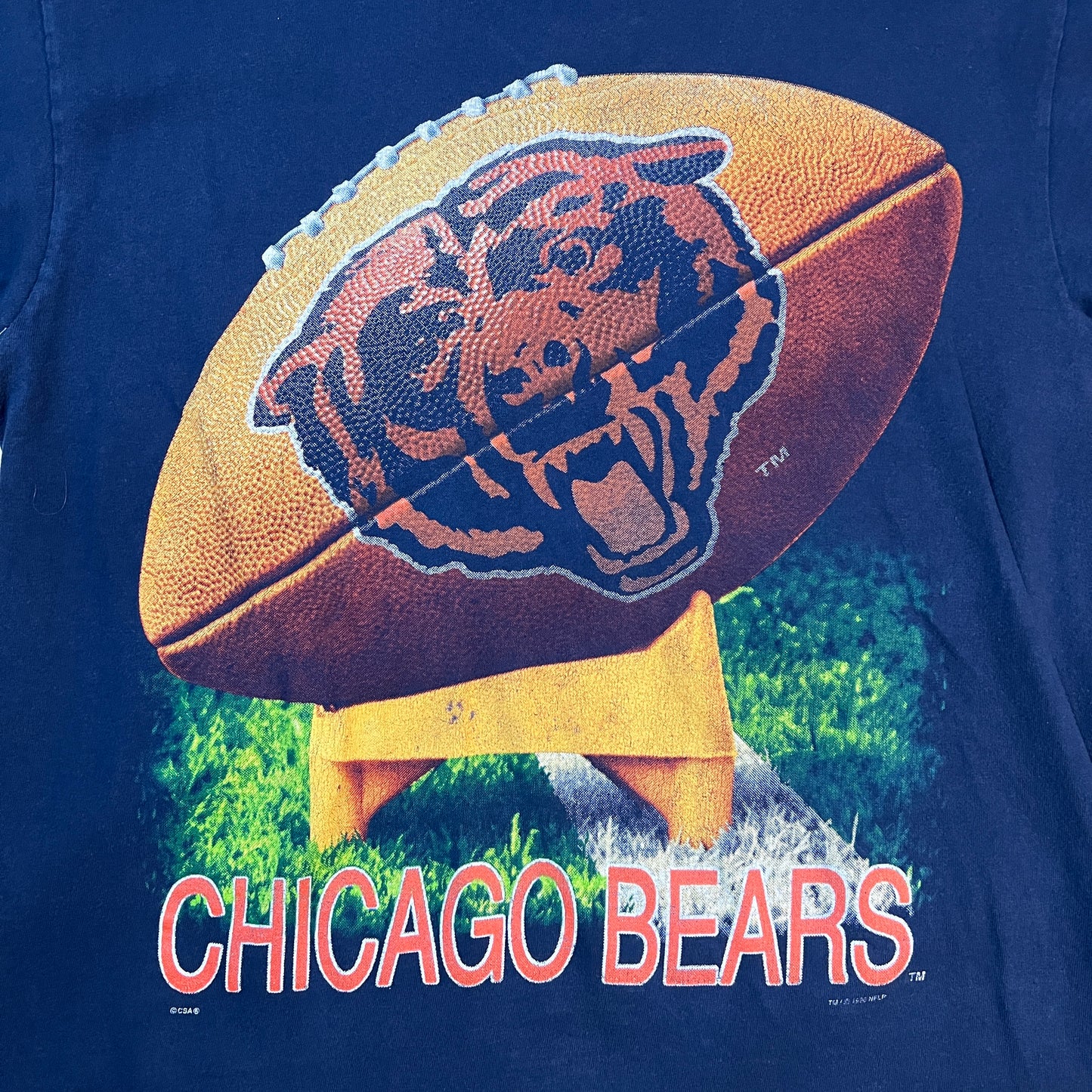 Vintage 1996 Chicago Bears Shirt Mens Large CSA Short Sleeve Football