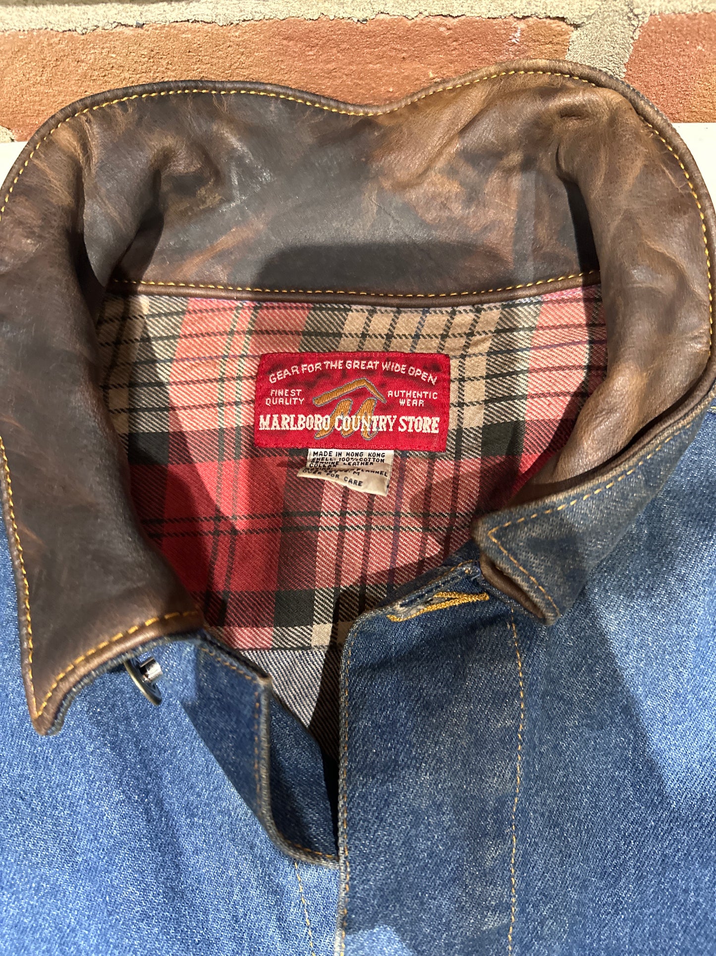 (Mens Large) 90s Marlboro Denim Jacket