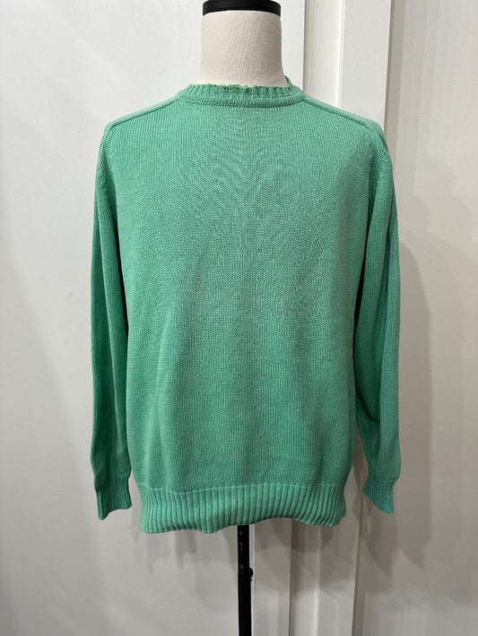 (Mens Large) Lands End Turquoise Knitted Sweater|2820