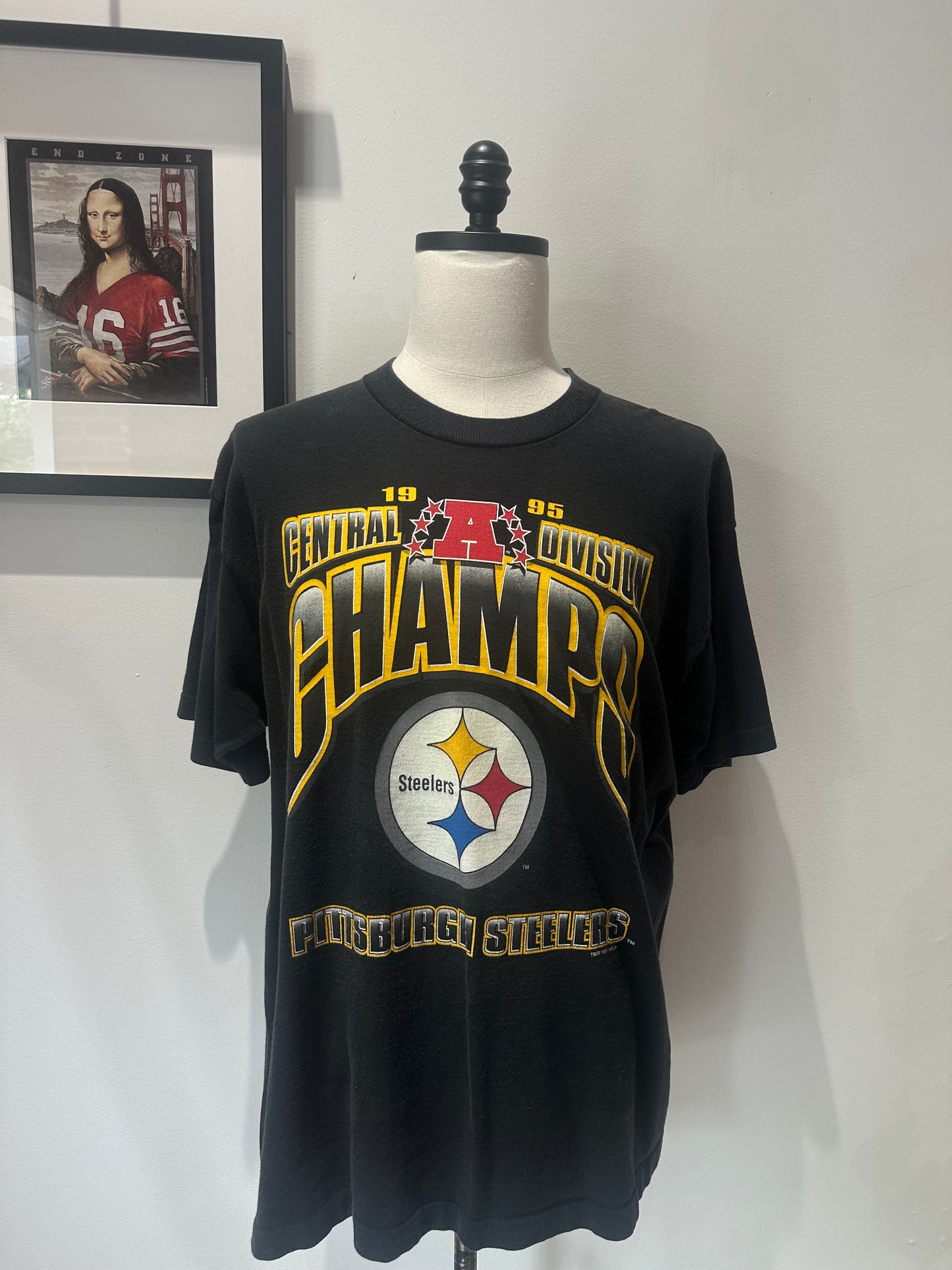(Mens XL) 1995 Pittsburgh Steelers Championship Shirt 007