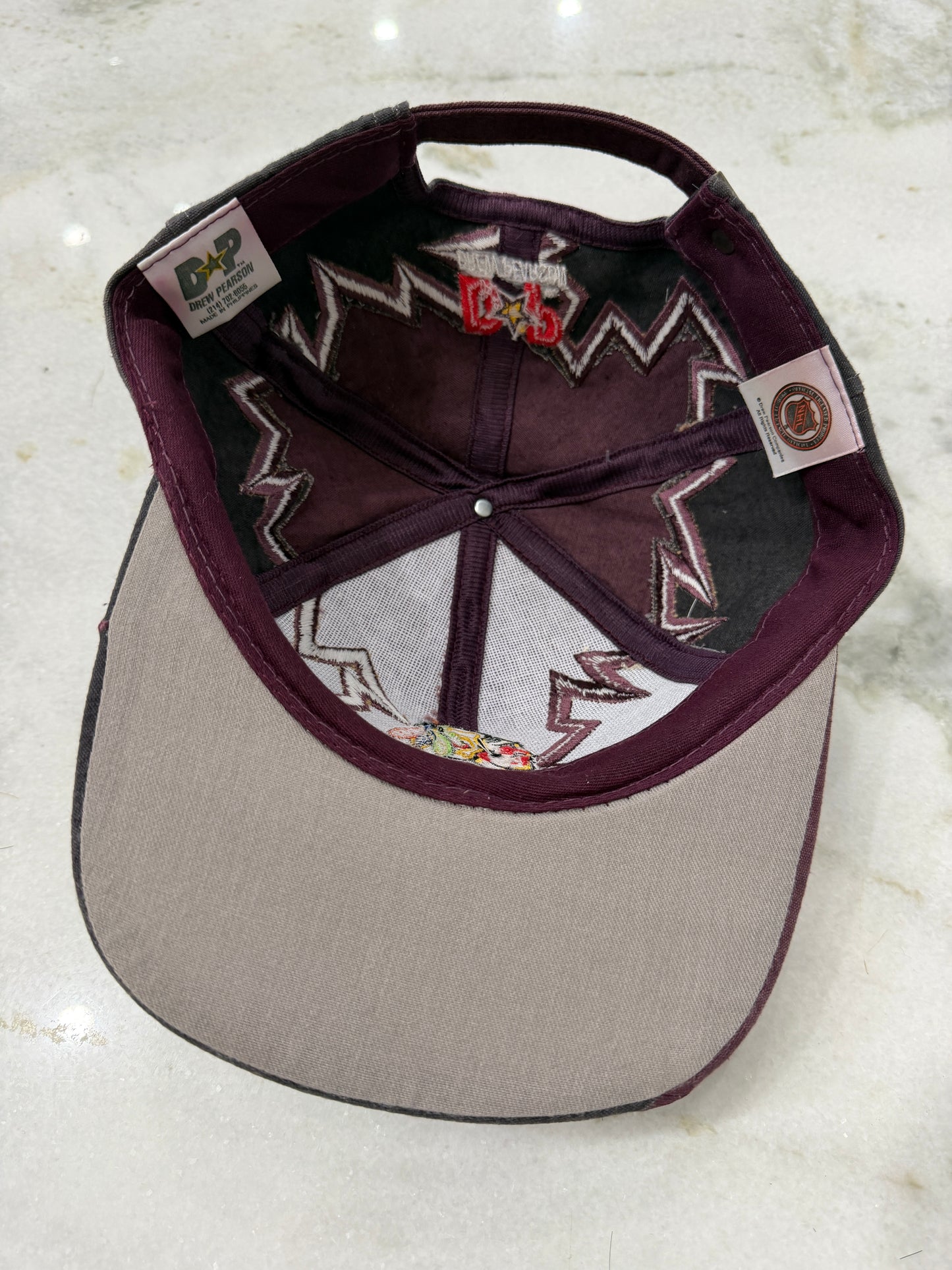 90s Chicago Blackhawks Drew Pearson Jagged Edge Hat