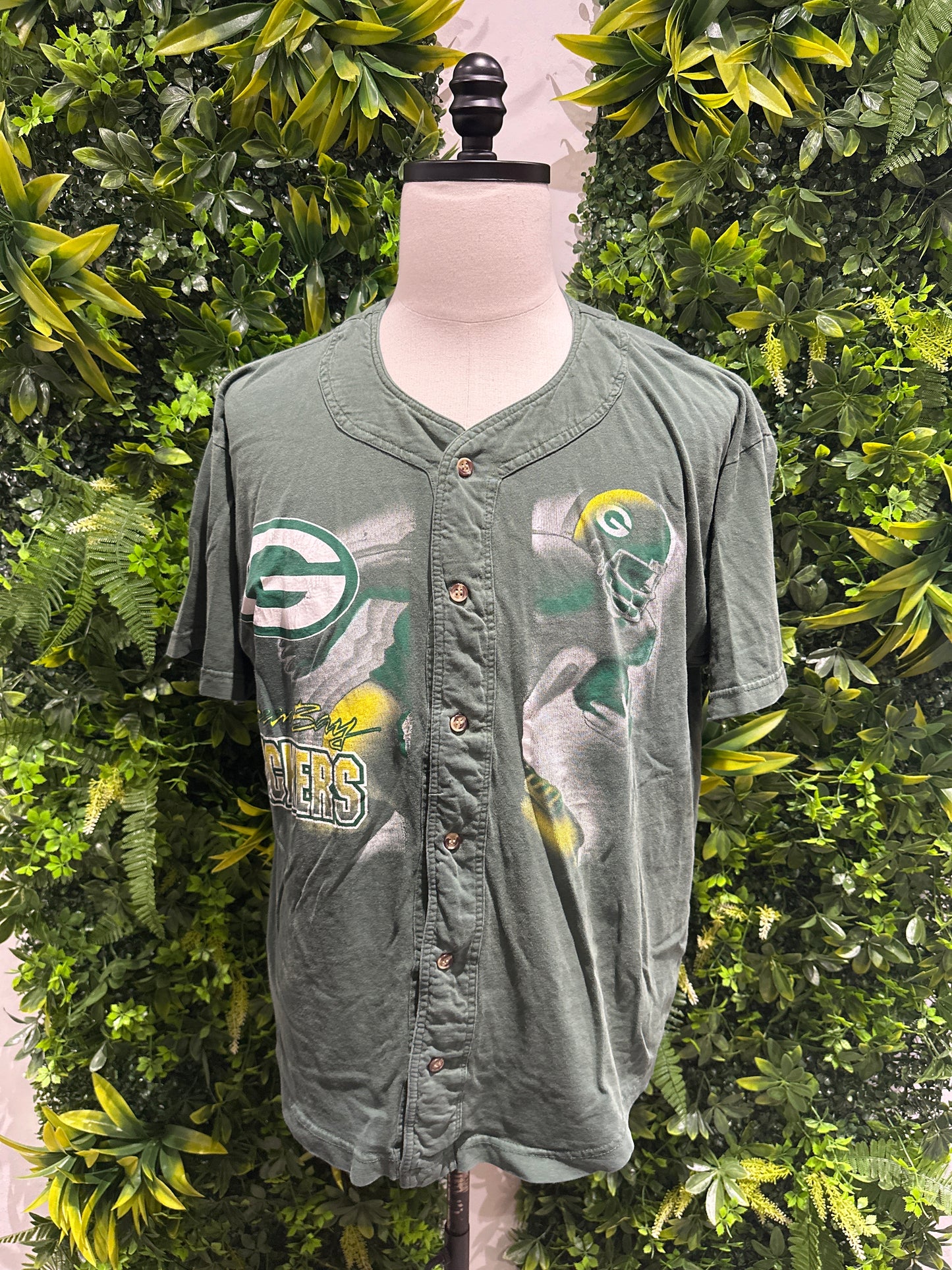 (Mens XL) Green Bay Packer Baseball Jersey