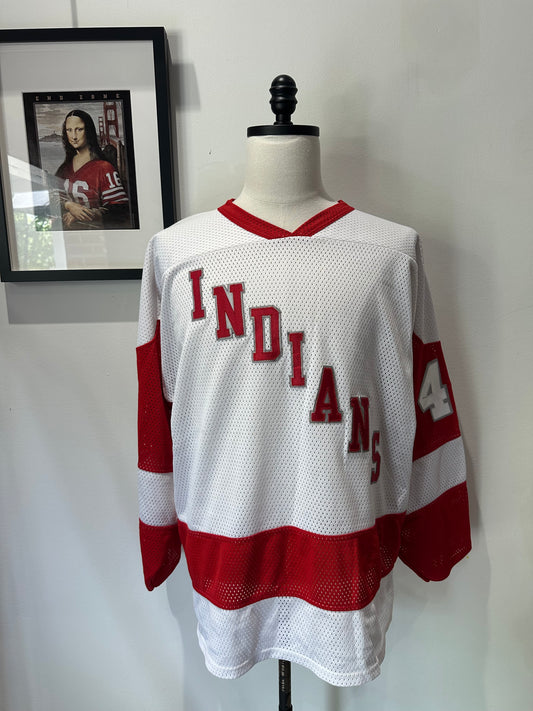 (Mens XL) 90s Indians Hockey Jersey 007