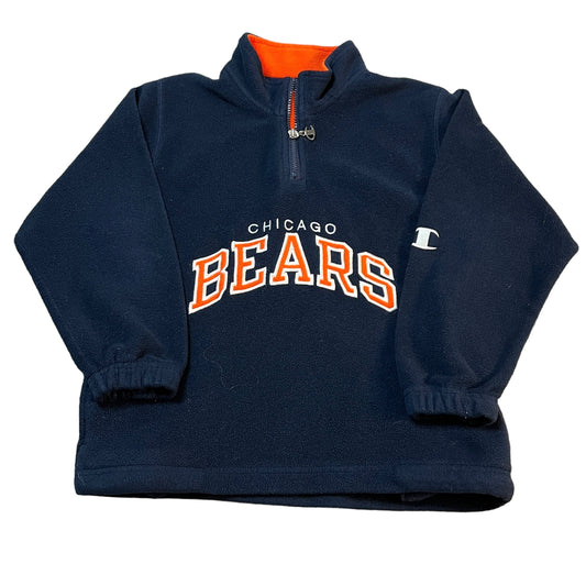 Vintage Chicago Bears Fleece Sweater Kids Youth Medium Pro Line Champion Blue Orange