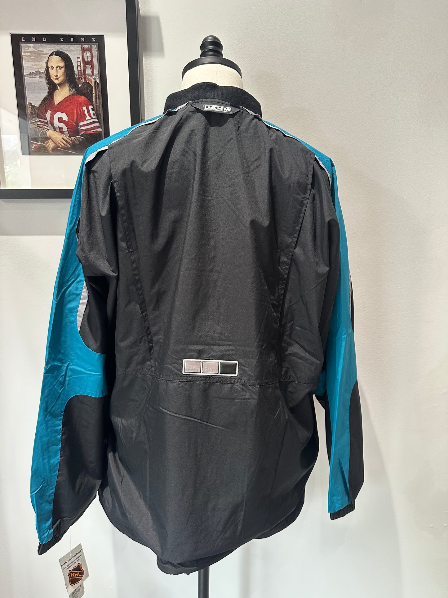 (Mens XL) 90s San Jose Sharks Pull-Over Windbreaker 007