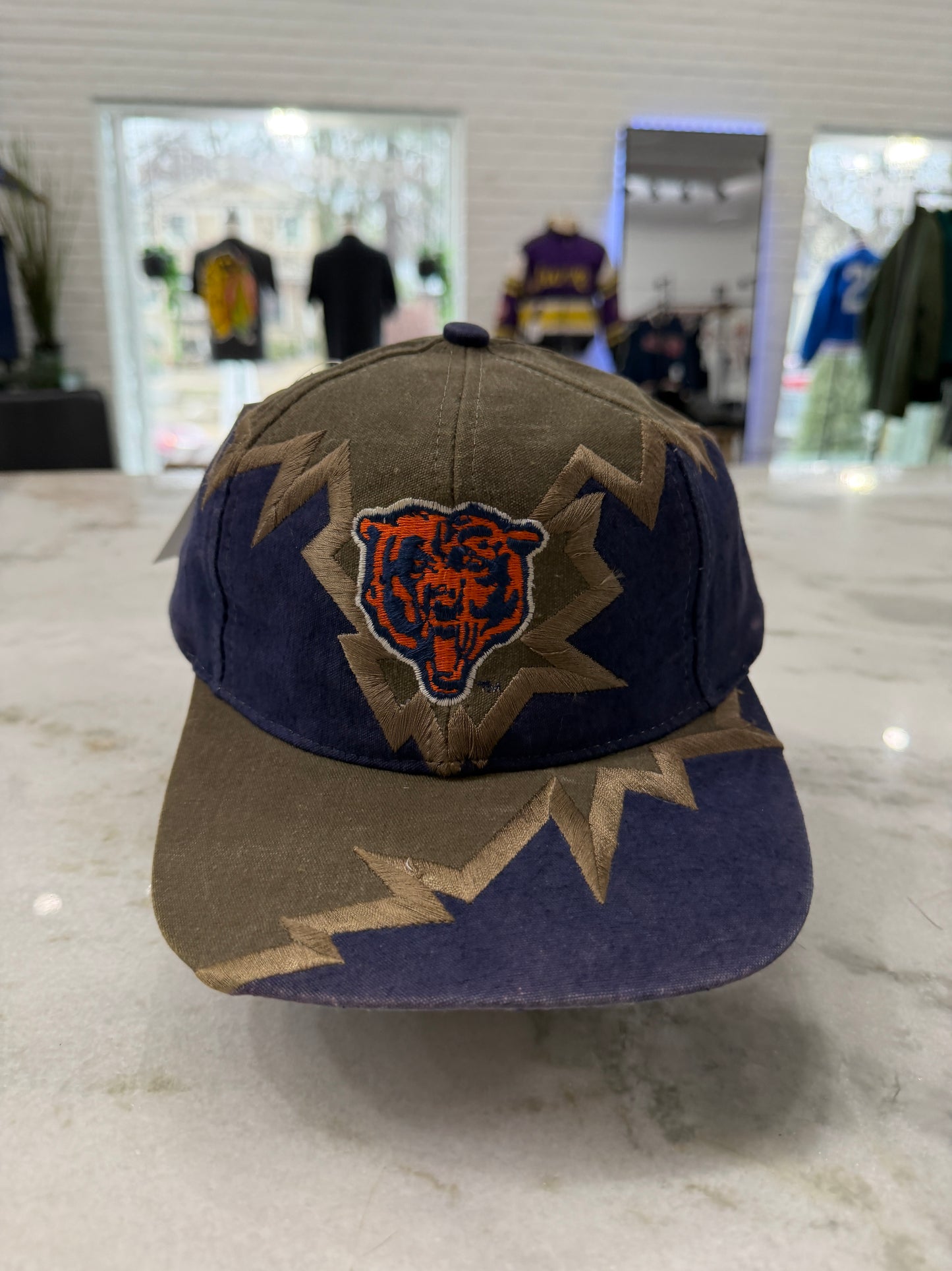 90s Chicago Bears Drew Pearson Jagged Edge Hat