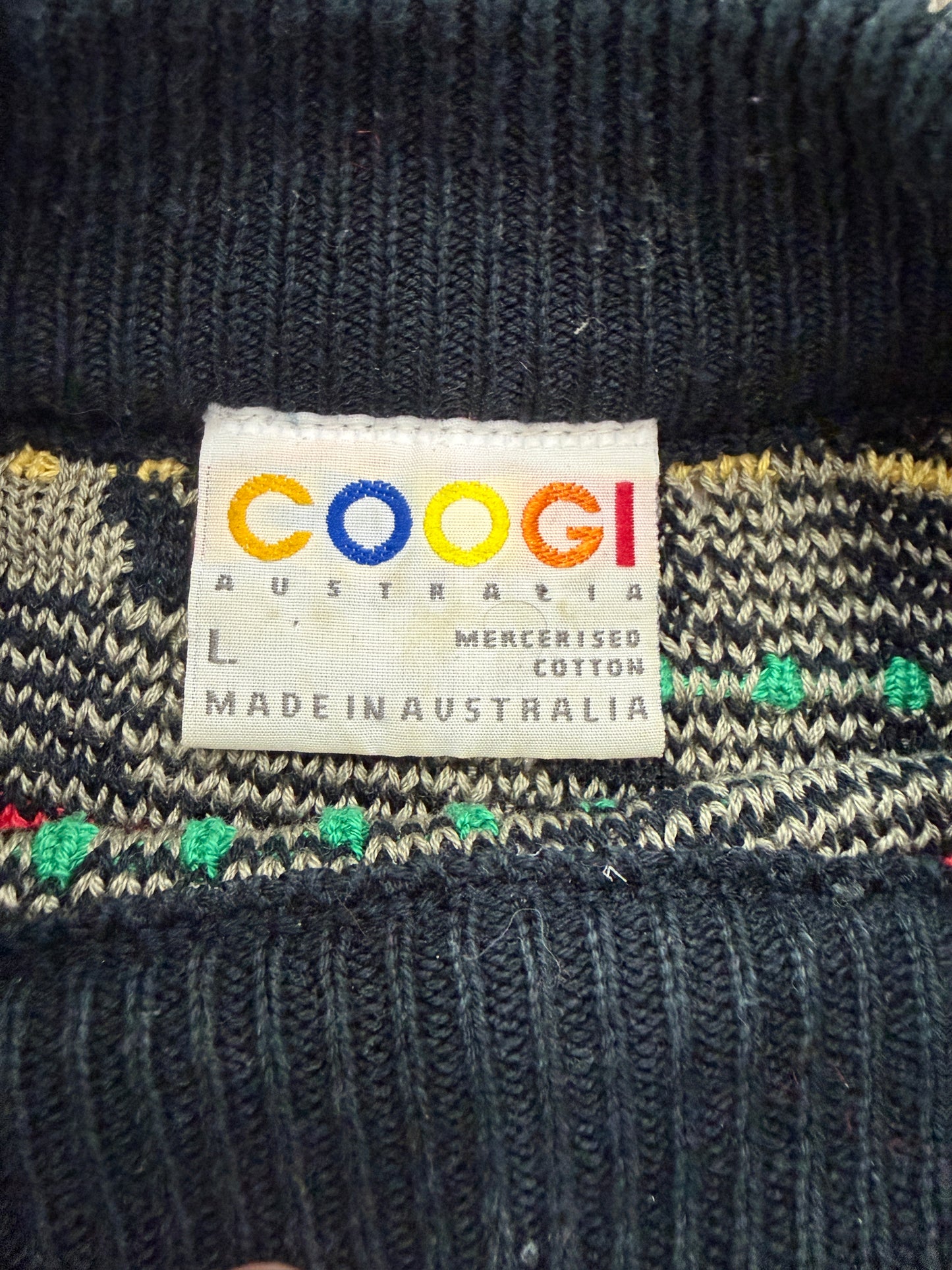 (Mens Large) 90s Coogi 3D Knit Sweater