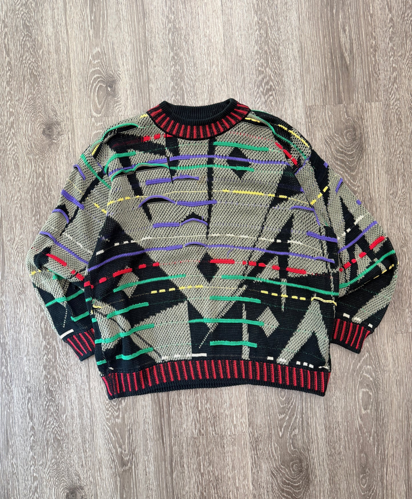 (Mens Large) 90s Coogi 3D Knit Sweater