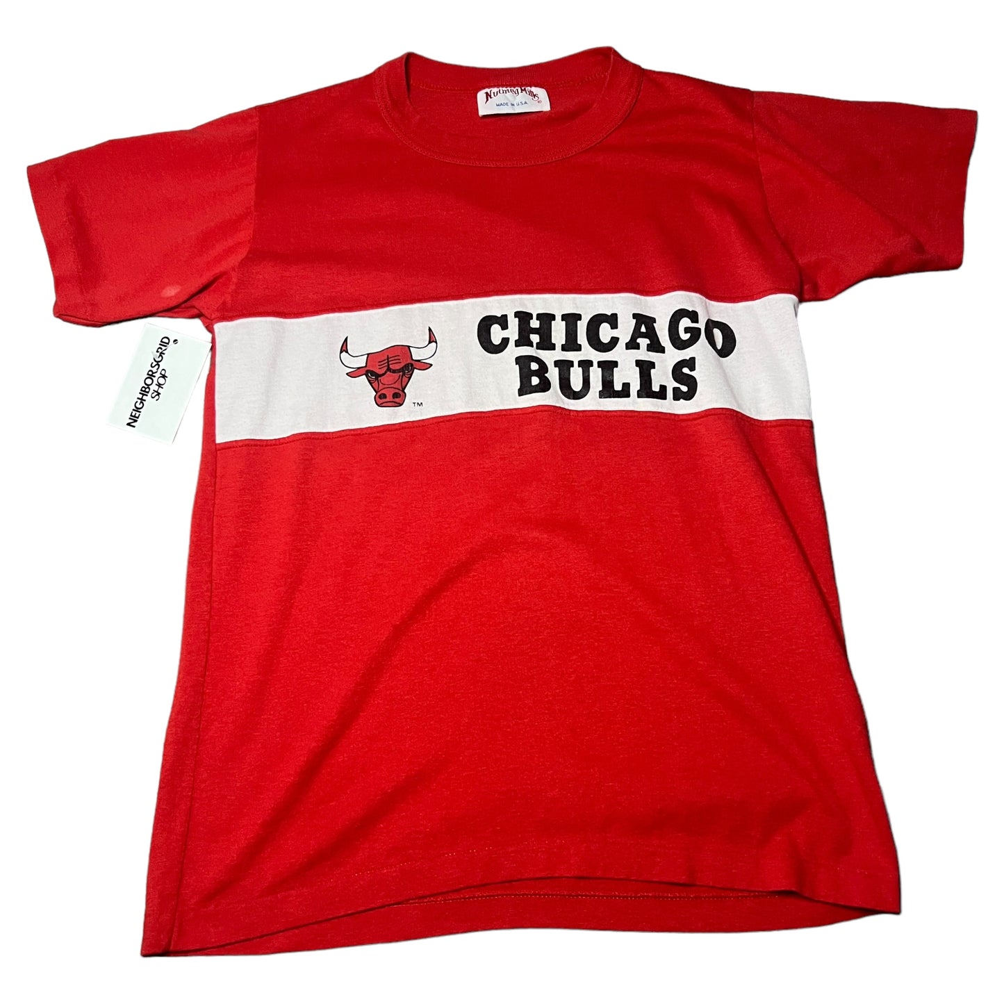 Vintage Chicago Bulls Shirt Nutmeg Womans Medium Red Short Sleeve 90's NBA