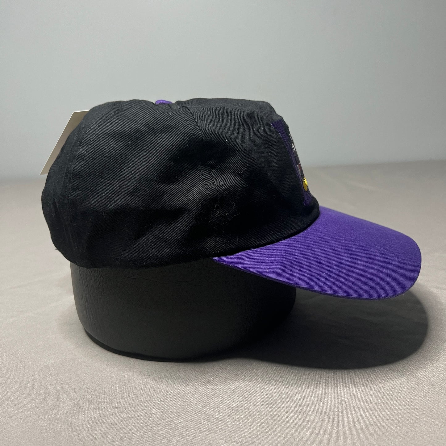 Vintage Mickey Mouse Disney Hat Black Purple Adult One Size Adjustable