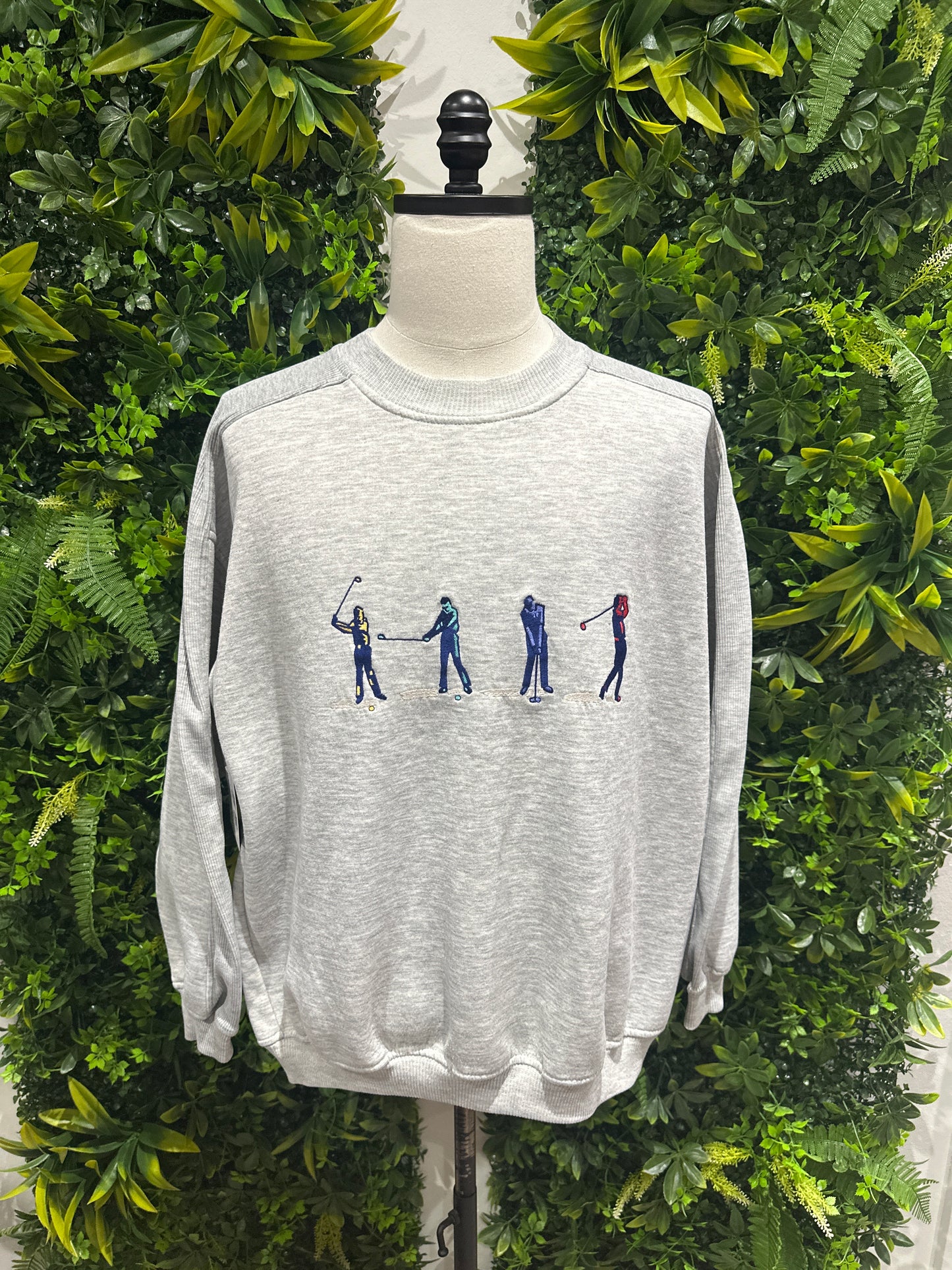 (Mens XL) 90s Golf Embroidered Sweater 007