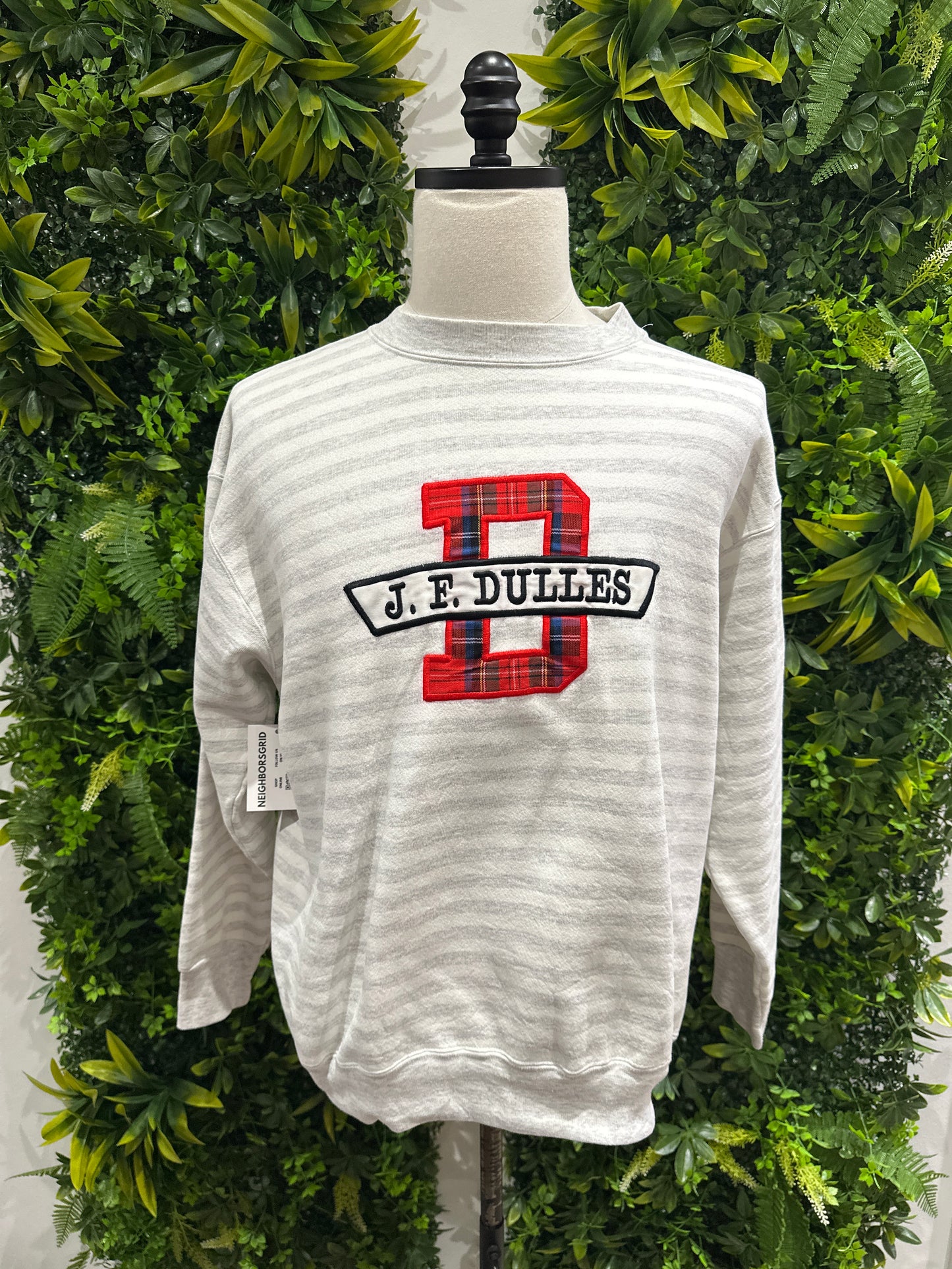 (Mens Large) 90s J.F Dulles Striped Sweater 007