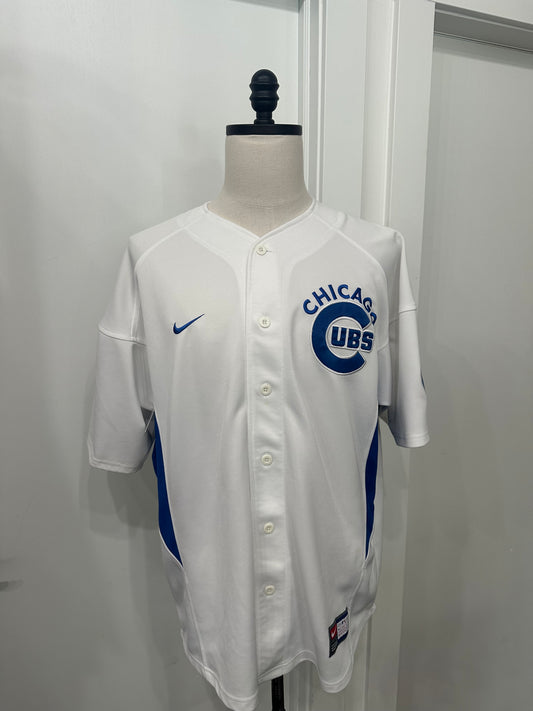 (Mens Large) Nike Team Chicago Cubs Baseball Jersey 007