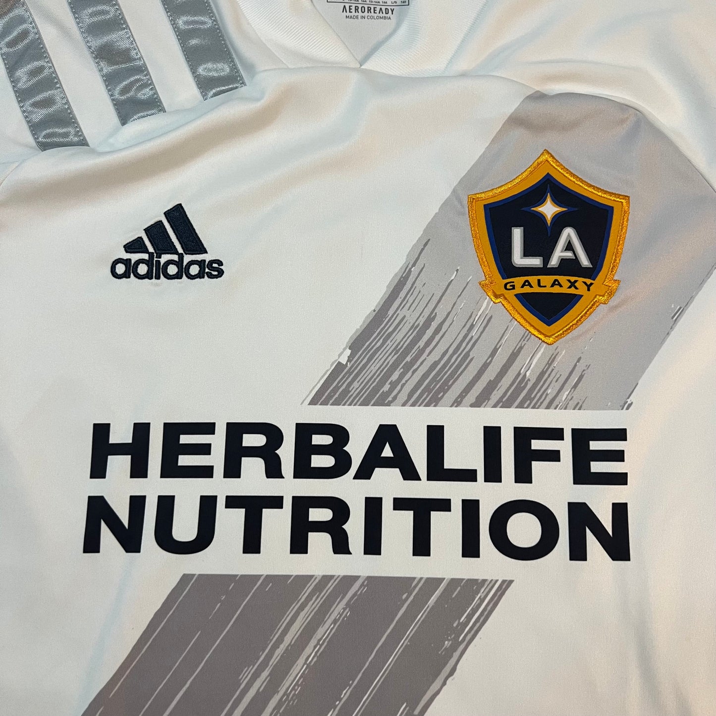 Los Angeles Galaxy Home Jersey Kids Youth 13-14Y Adidas Football Soccer