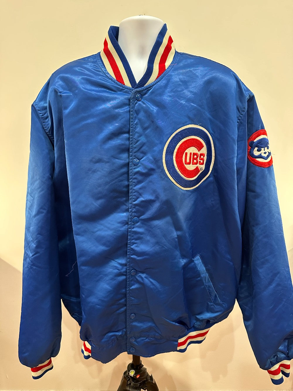 (Mens 3X) 90s Vintage Chicago Cubs Satin Jacket|844