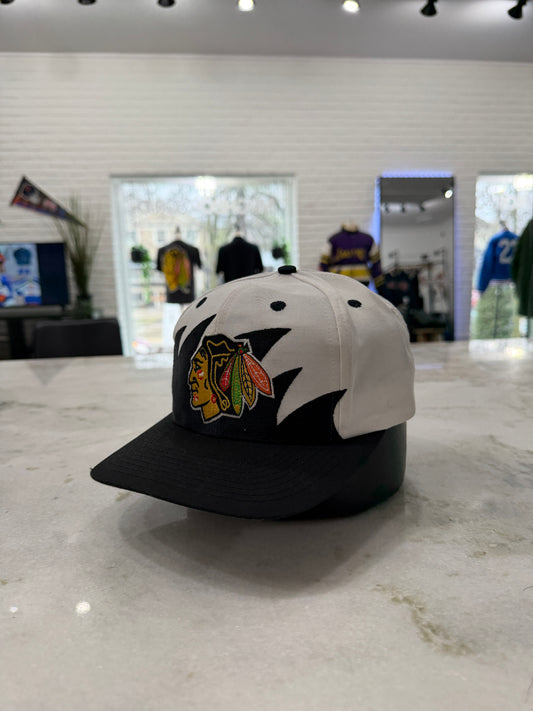 90s Chicago Blackhawks Logo 7 Sharktooh Hat