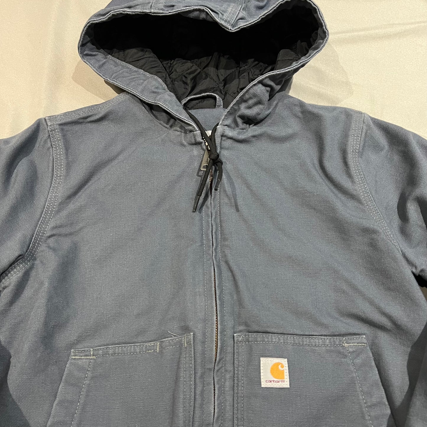 Carhartt Active Jacket Womans XS 0/2 Quilt Lined Gray Blue